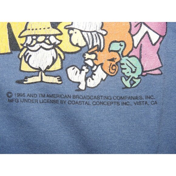 Vintage 1995 School House Rock Cartoon Made USA Classroom Learning Half T-shirt - Picture 3 of 7